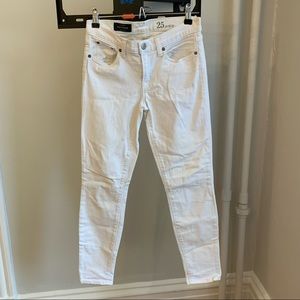 J crew pencil skinny white denim